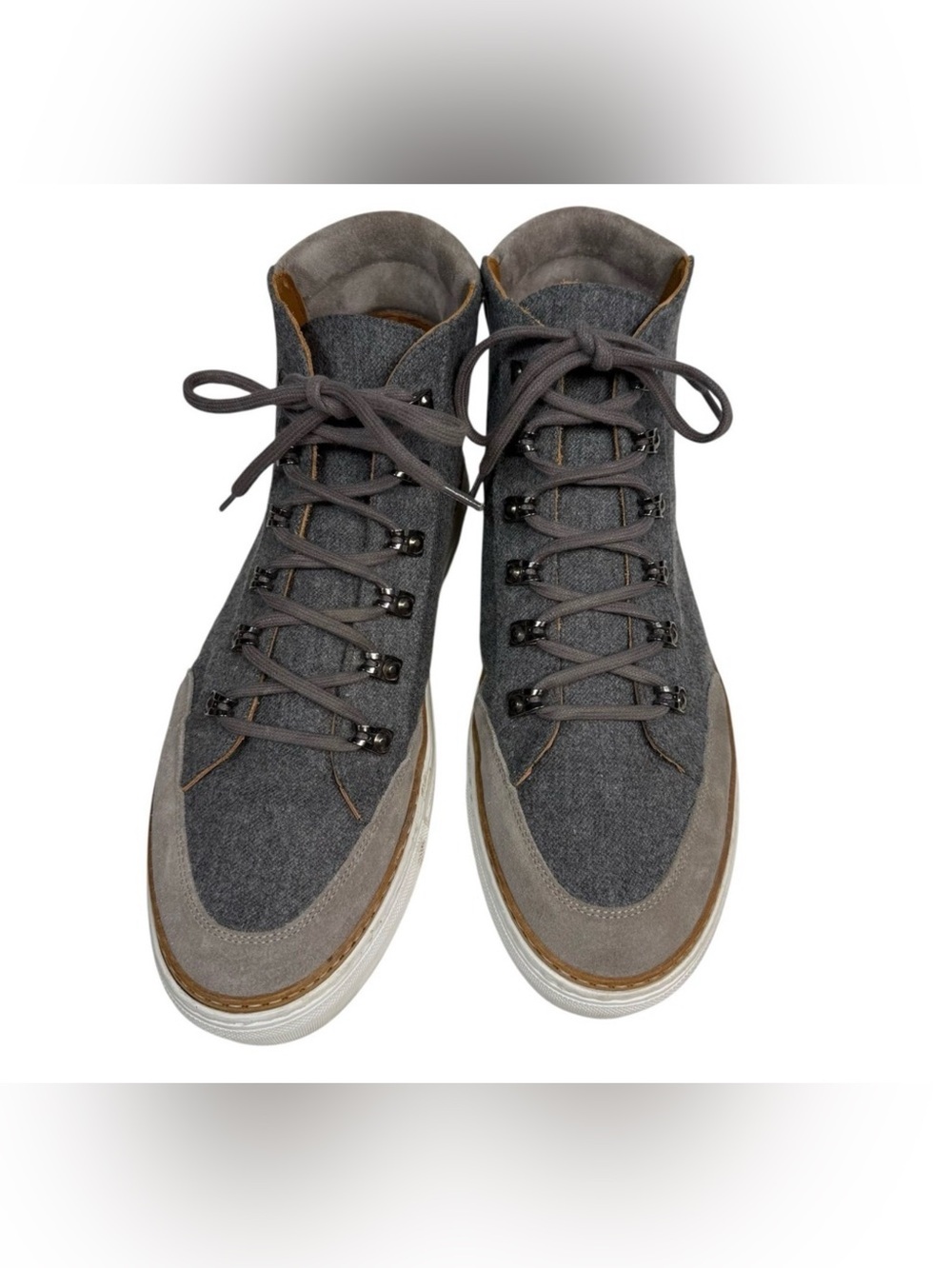 Taft Gray High-Top Sneakers with White Soles Men’s 13
